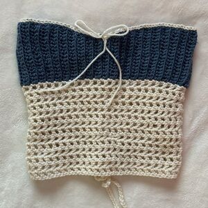 handmade crochet corset strapless top